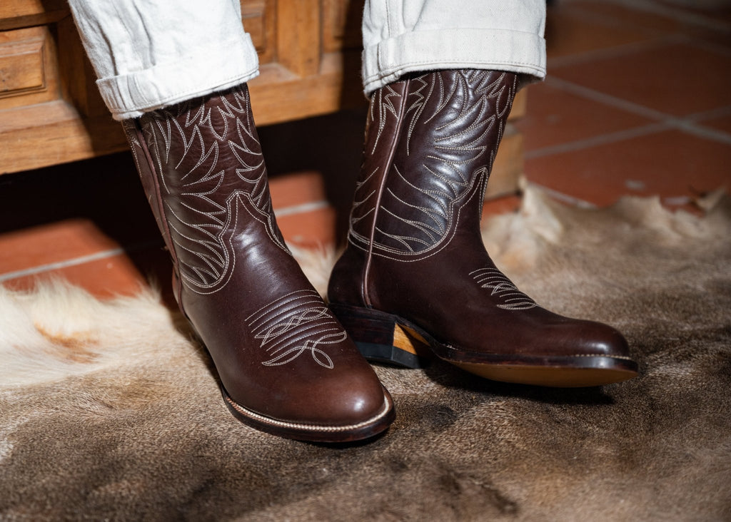 Mexican Handcrafted Western Boots Durango Boots Brown V2. Unmarked