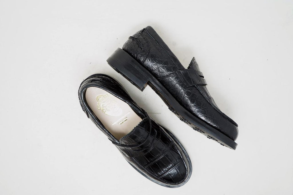 Jack Penny Loafers Black Croco - Unmarked