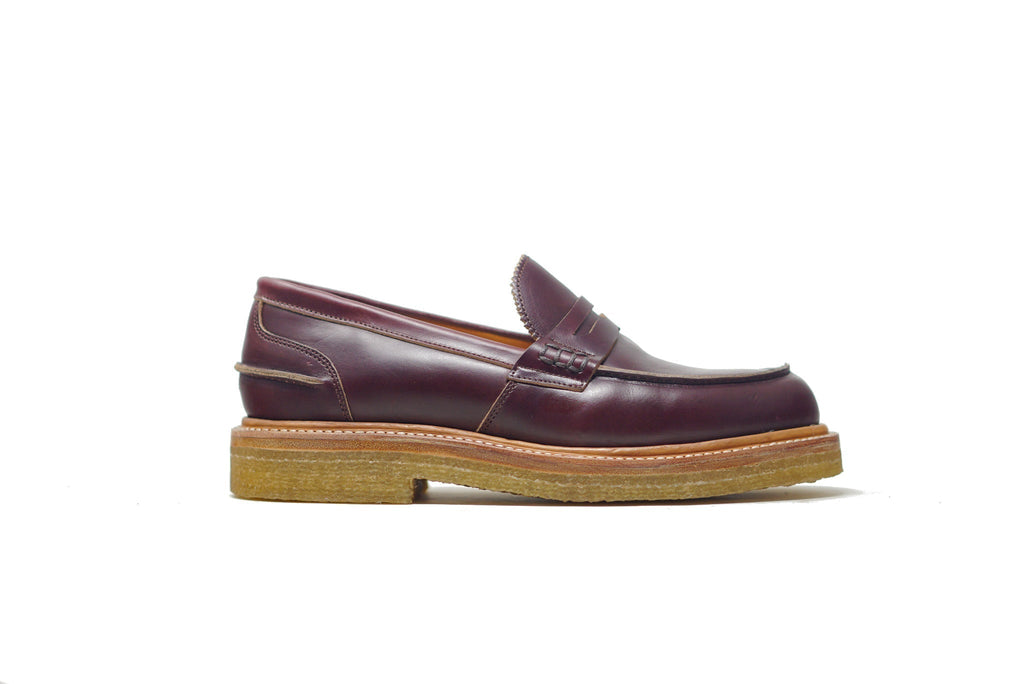 Jack Penny Loafers Cherry – Goodyear Welted with Crepe Sole | Unmarked